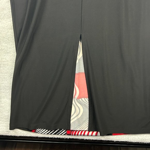 San Lodo Milano Dress Women Large Maxi Geometric Lightweight Scoop Neck Pullover - Picture 9 of 14